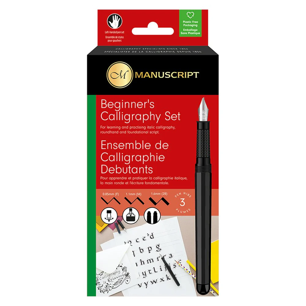 Manuscript Calligraphy Beginners Left Handed Nibs Set Of 3 - Nail Gallerys