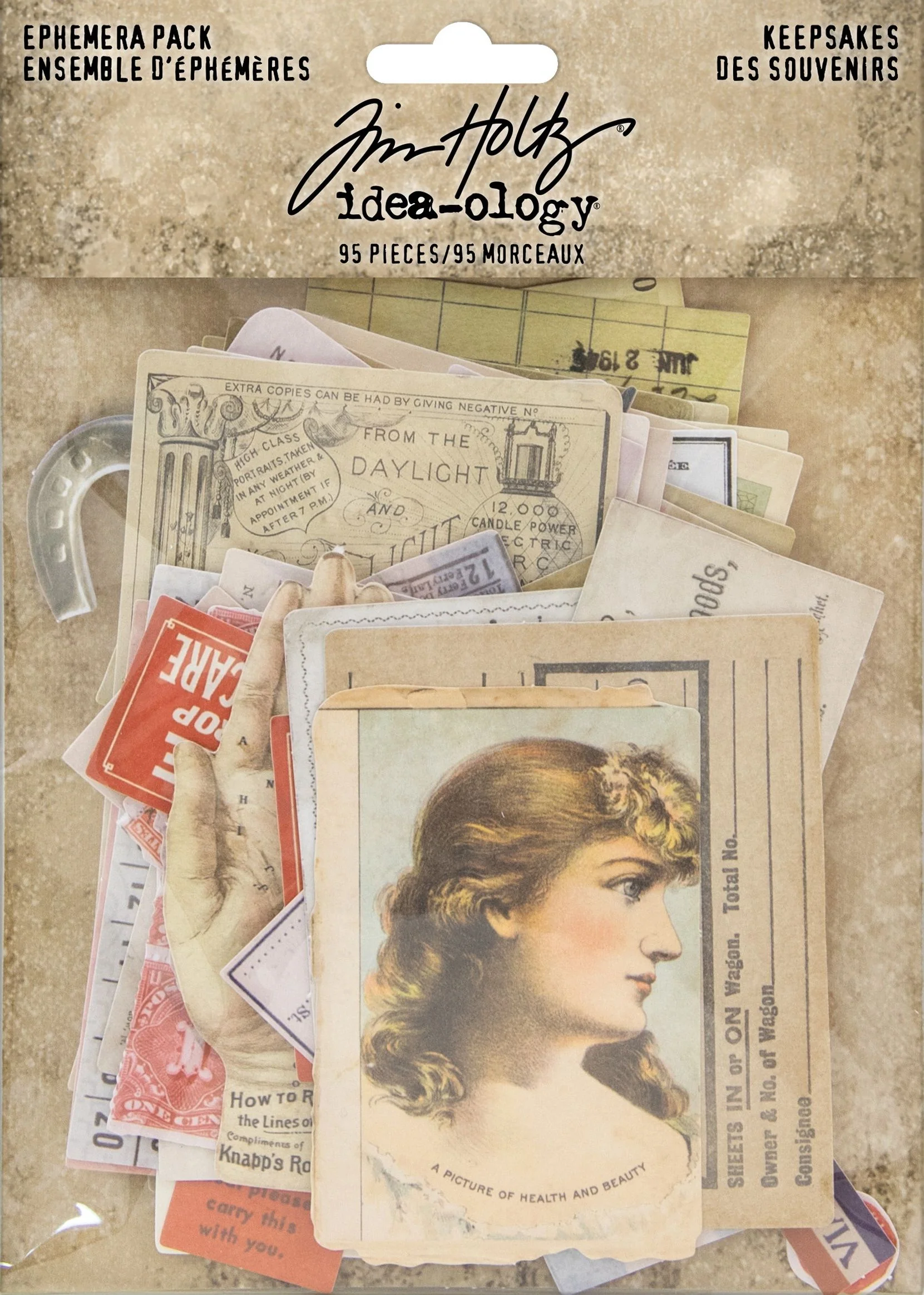 Tim Holtz Idea-Ology Keepsakes Ephemera Die Cuts Pack of 95 Pieces - Nail Gallerys