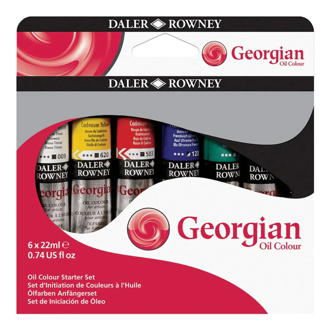 Daler Rowney Georgian Oil Starter Paint Set of 6x22ml - Nail Gallerys