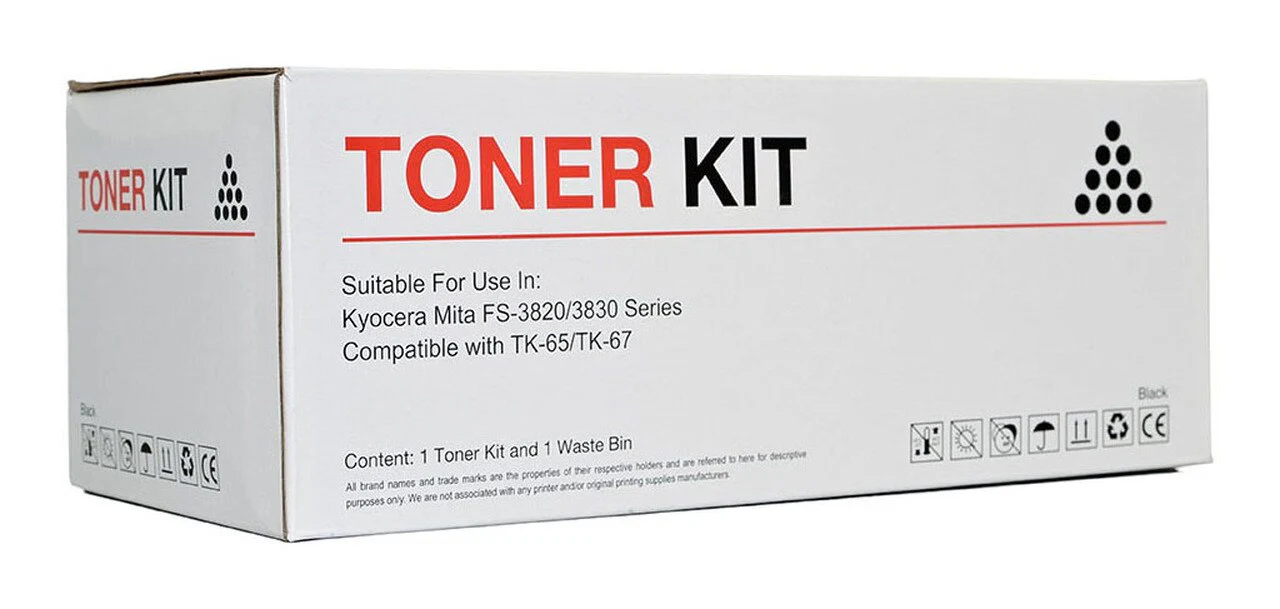 Icon Compatible Kyocera Compatible Tk-65/67 Black Toner Cartridge - Nail Gallerys