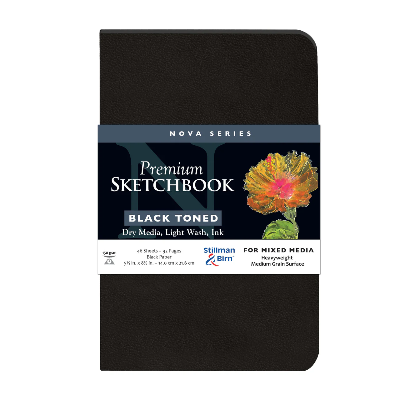 Stillman & Birn Nova Black Soft Cover Sketchbooks 150gsm - Nail Gallerys