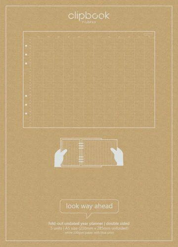 Filofax Undated Clipbook Refill A5 Year Planner - Nail Gallerys