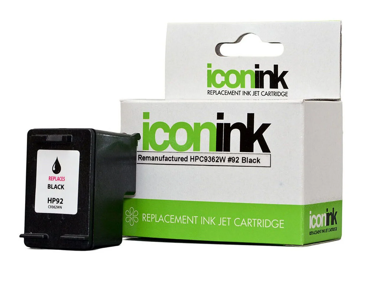 Icon Remanufactured Hp 92 Black Ink Cartridge (c9362wa) - Nail Gallerys