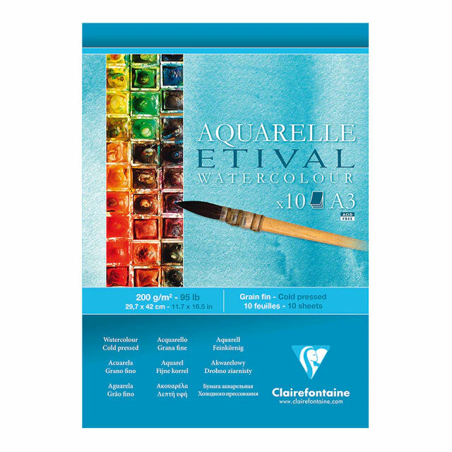 Clairefontaine Etival Cold Press Pad 200gsm 10 Sheets - Nail Gallerys