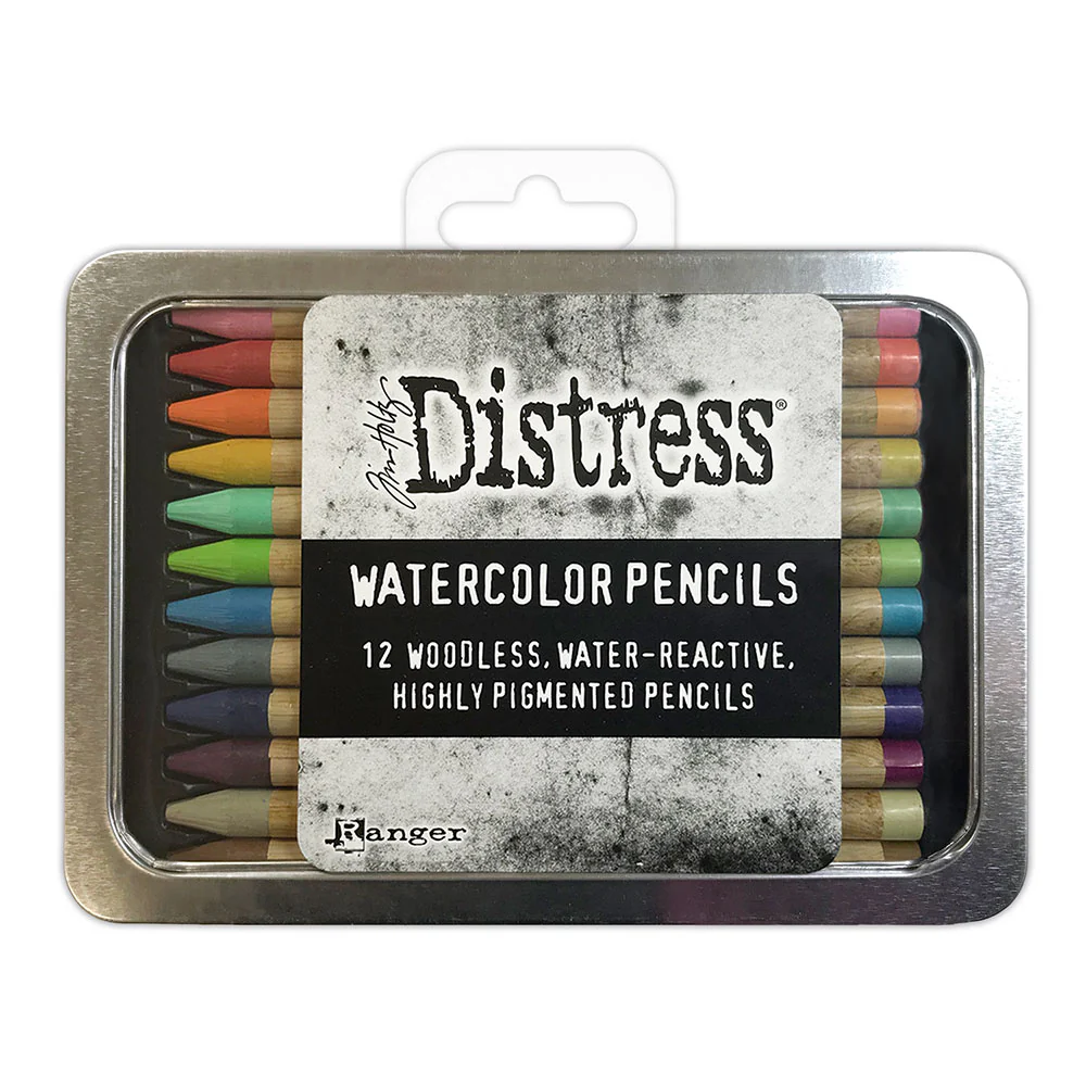 Ranger Distress Watercolour Pencils Set #2 Tin of 12 Colours - Nail Gallerys