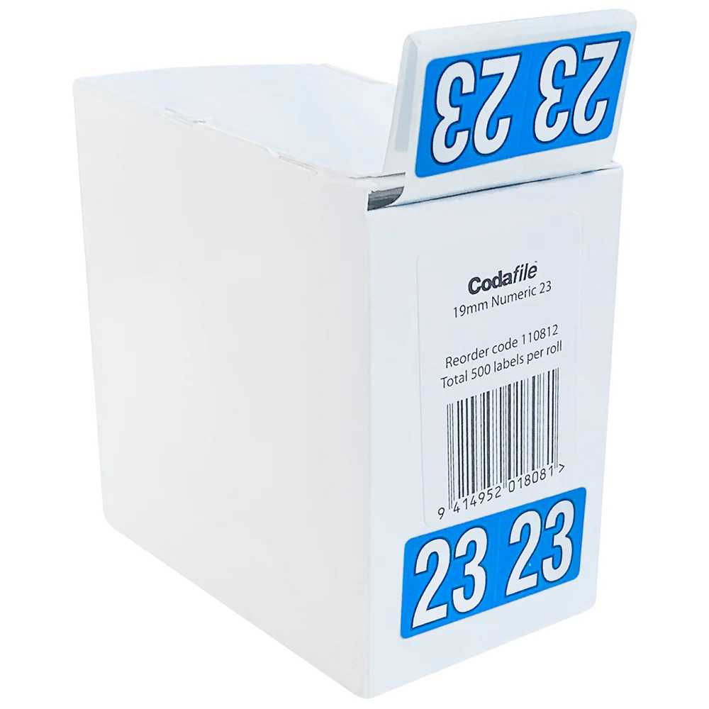 Codafile Label 19mm Year 2023 Roll 500 - Nail Gallerys
