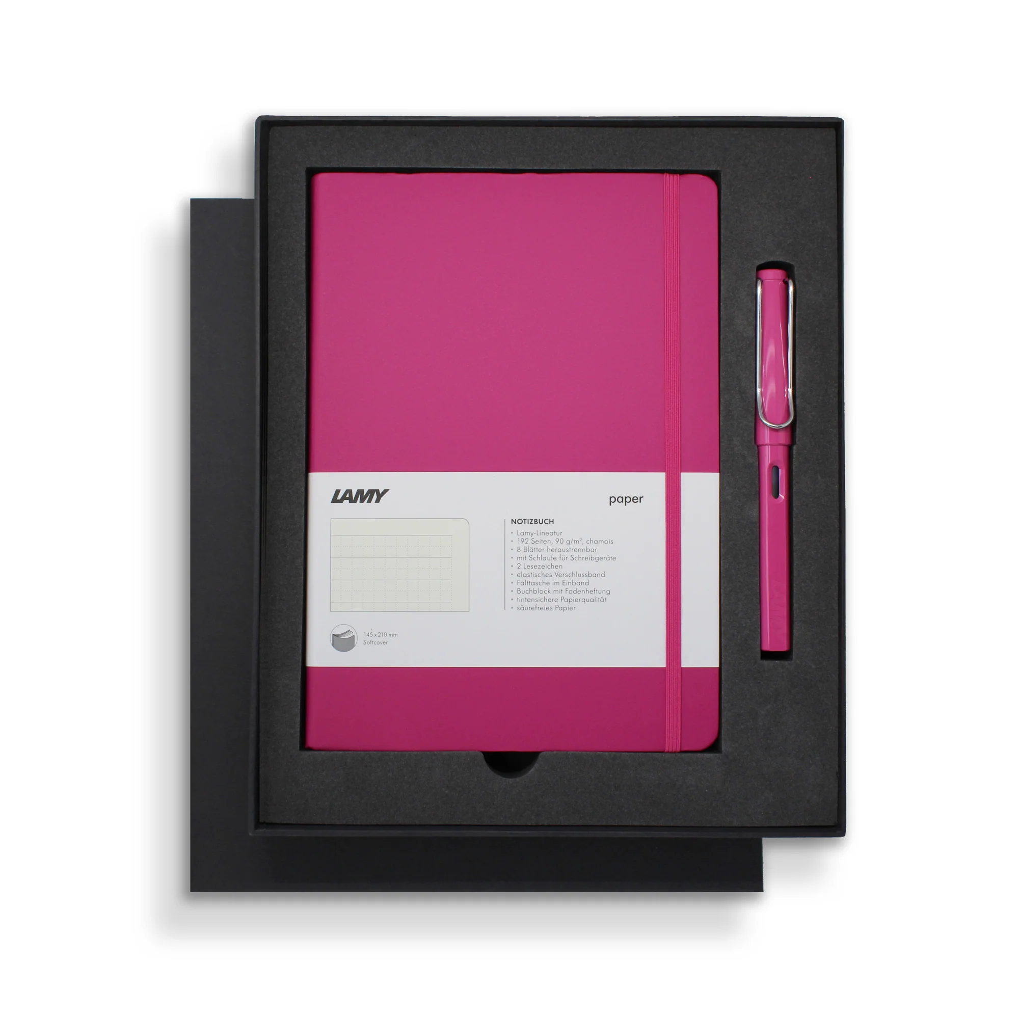 Lamy A5 Soft Cover Notebook + Pink Fountain Pen Gift Set - Nail Gallerys