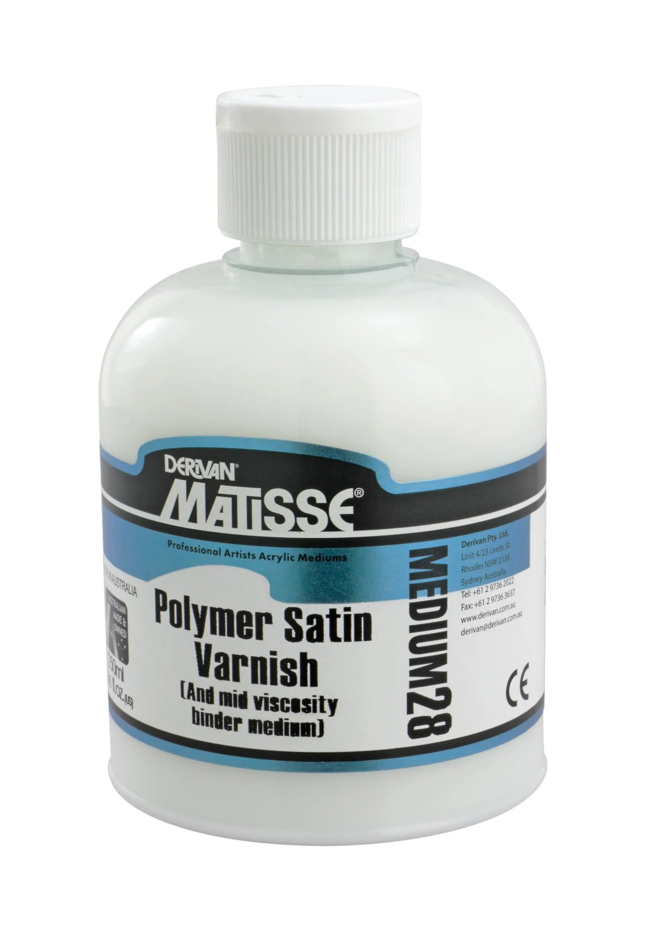 Derivan Matisse Mm28 Polymer Satin Varnish - Nail Gallerys