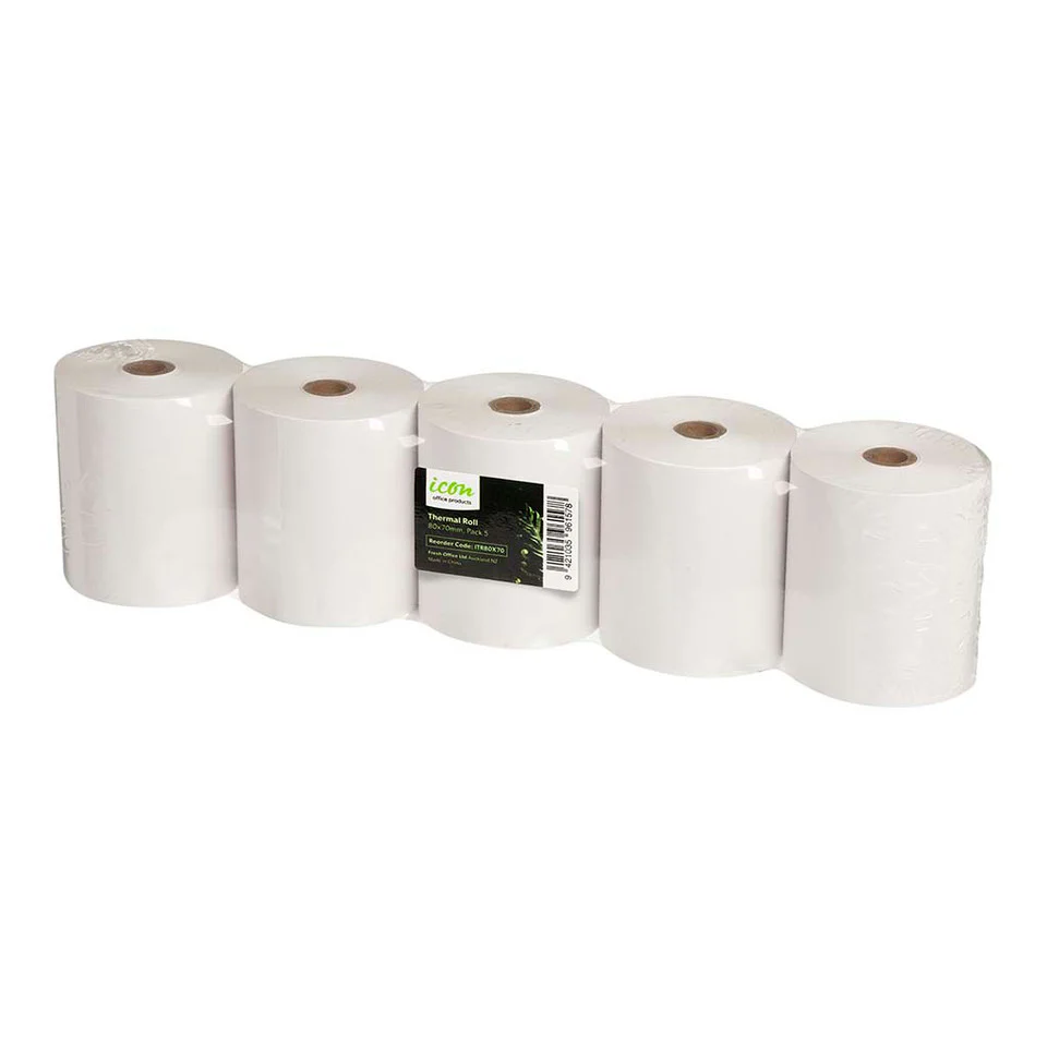 Icon Thermal Roll 80x70mm Pack Of 5 - Nail Gallerys