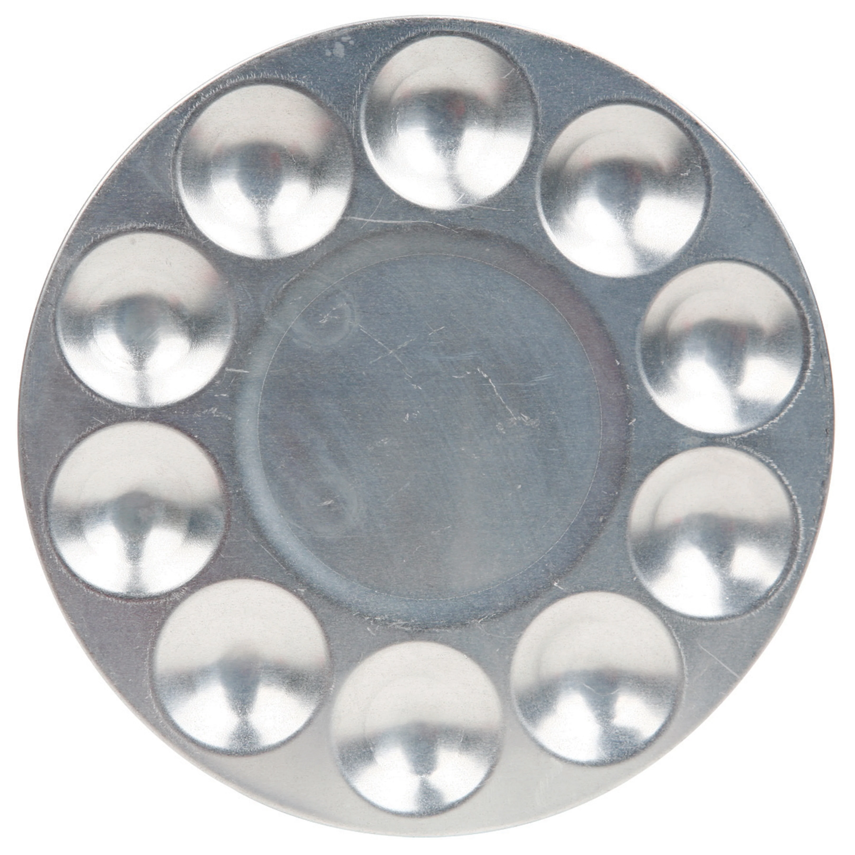 Metal 10 Circuler Well Painting Palette - Nail Gallerys