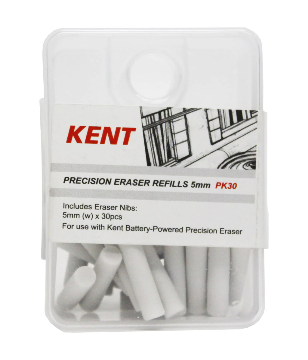 Kent Precision Eraser Refills 5mm 30 Piece - Nail Gallerys
