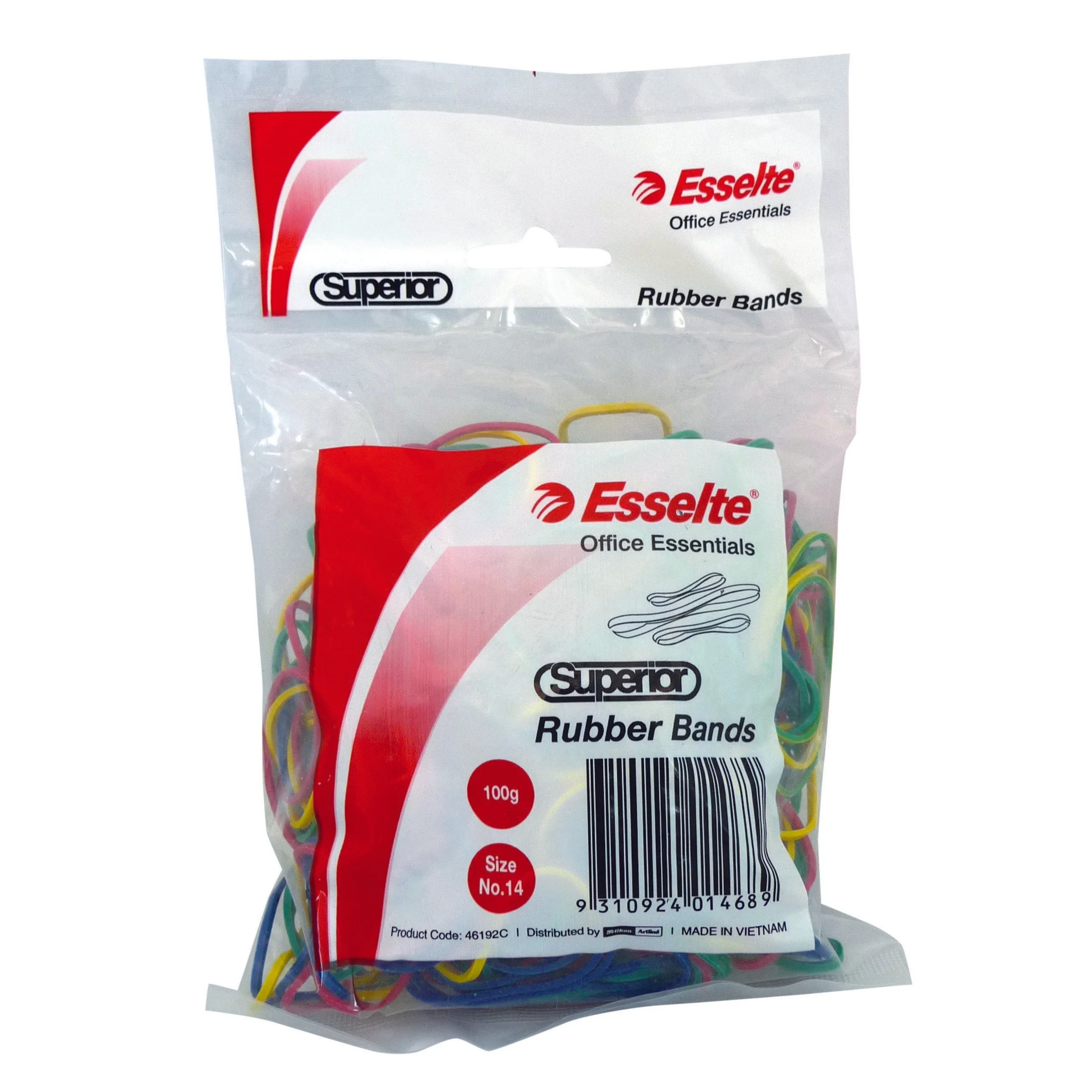 Esselte Superior Rubber Bands Assorted 100gm - Nail Gallerys
