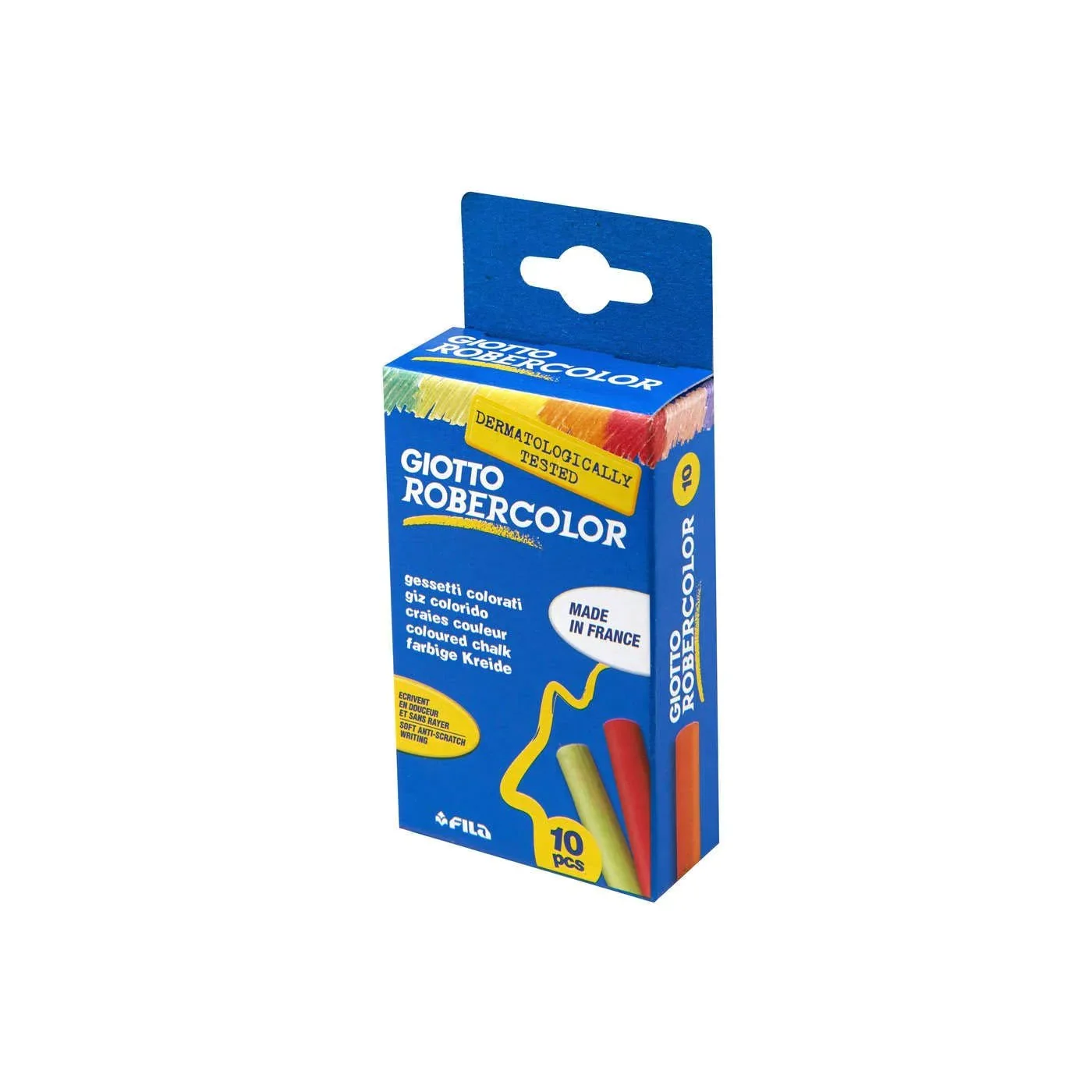 Giotto Robercolor Assorted Colours Chalk Hangsell Box of 10 - Nail Gallerys