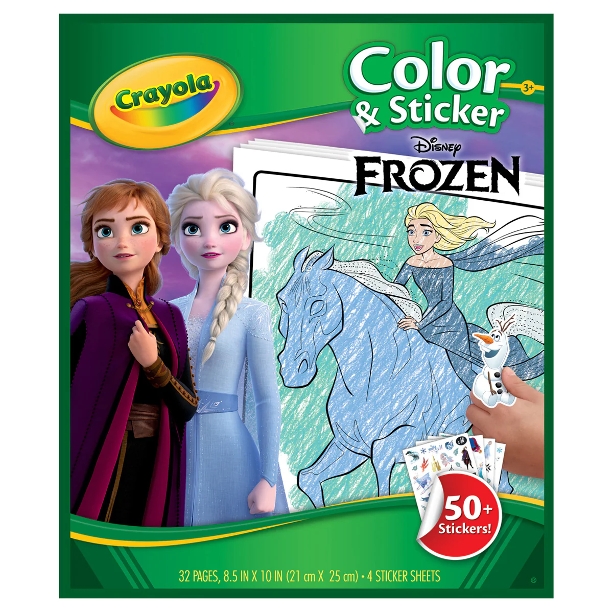 Crayola Frozen II Colour & Sticker Book - Nail Gallerys
