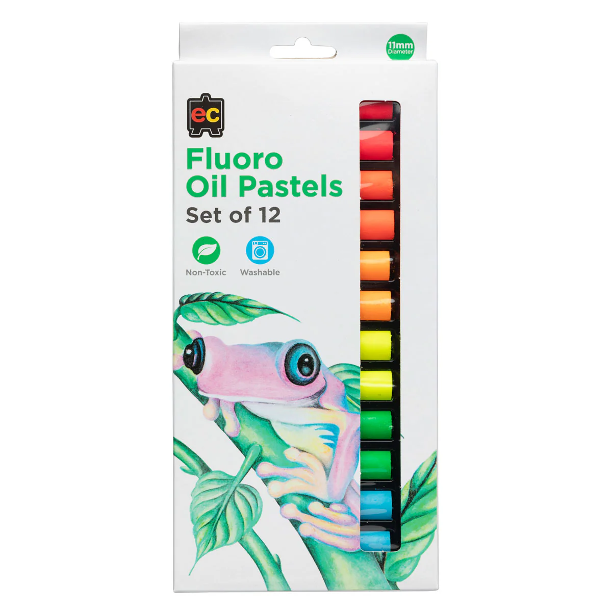 EC Jumbo Oil Pastels Set of 12 Fluoro Colours - Nail Gallerys