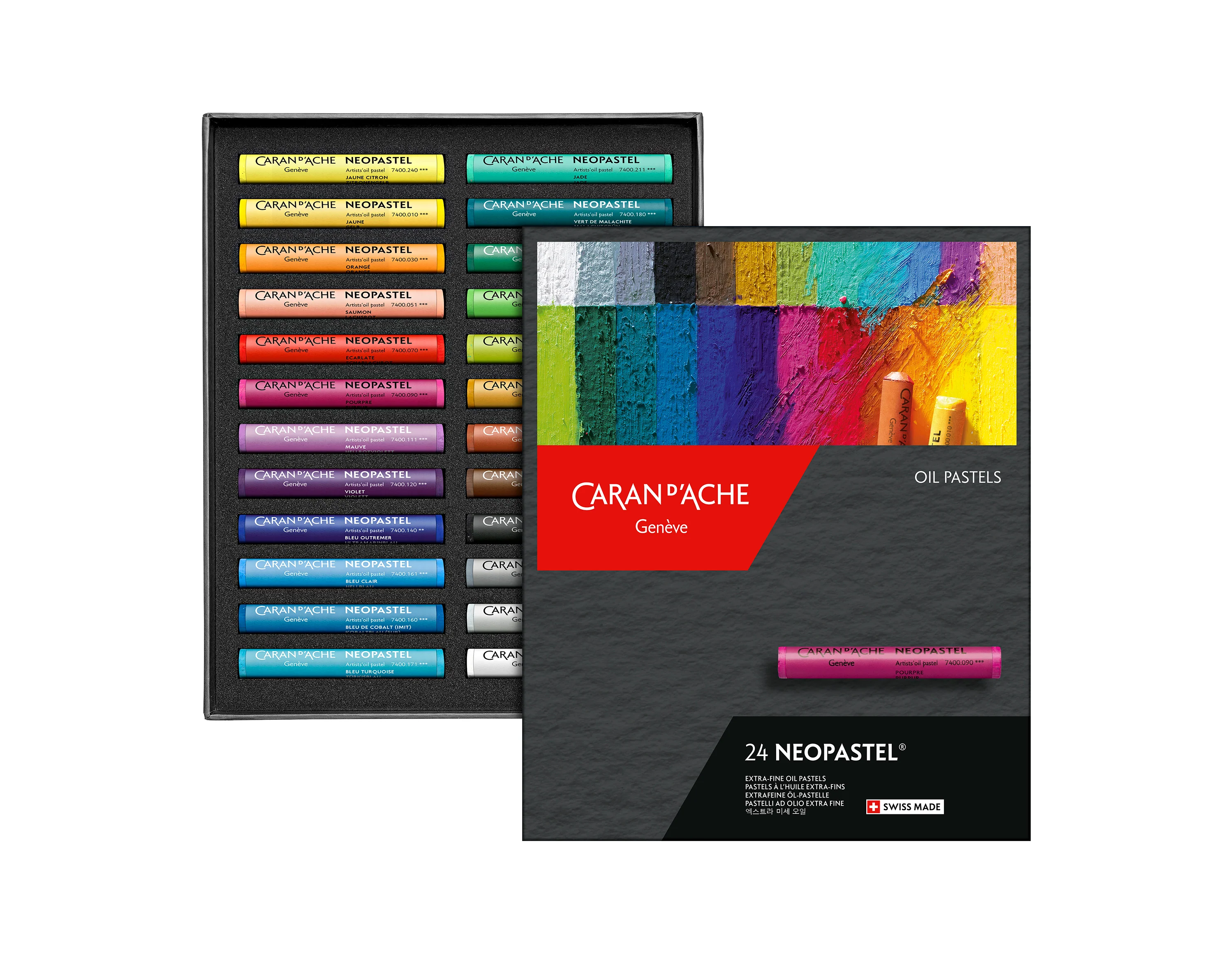 Caran D'ache Neopastel Artist Oil Pastel Set of 24 - Nail Gallerys