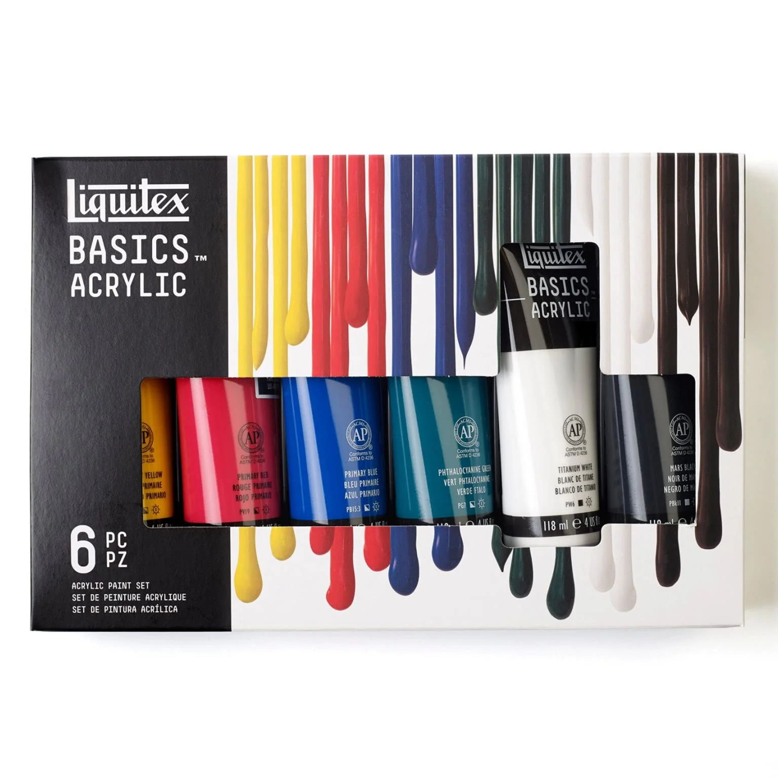 Liquitex Basics 22ml Acrylic Paints Set of 6 Basic Colours - Nail Gallerys