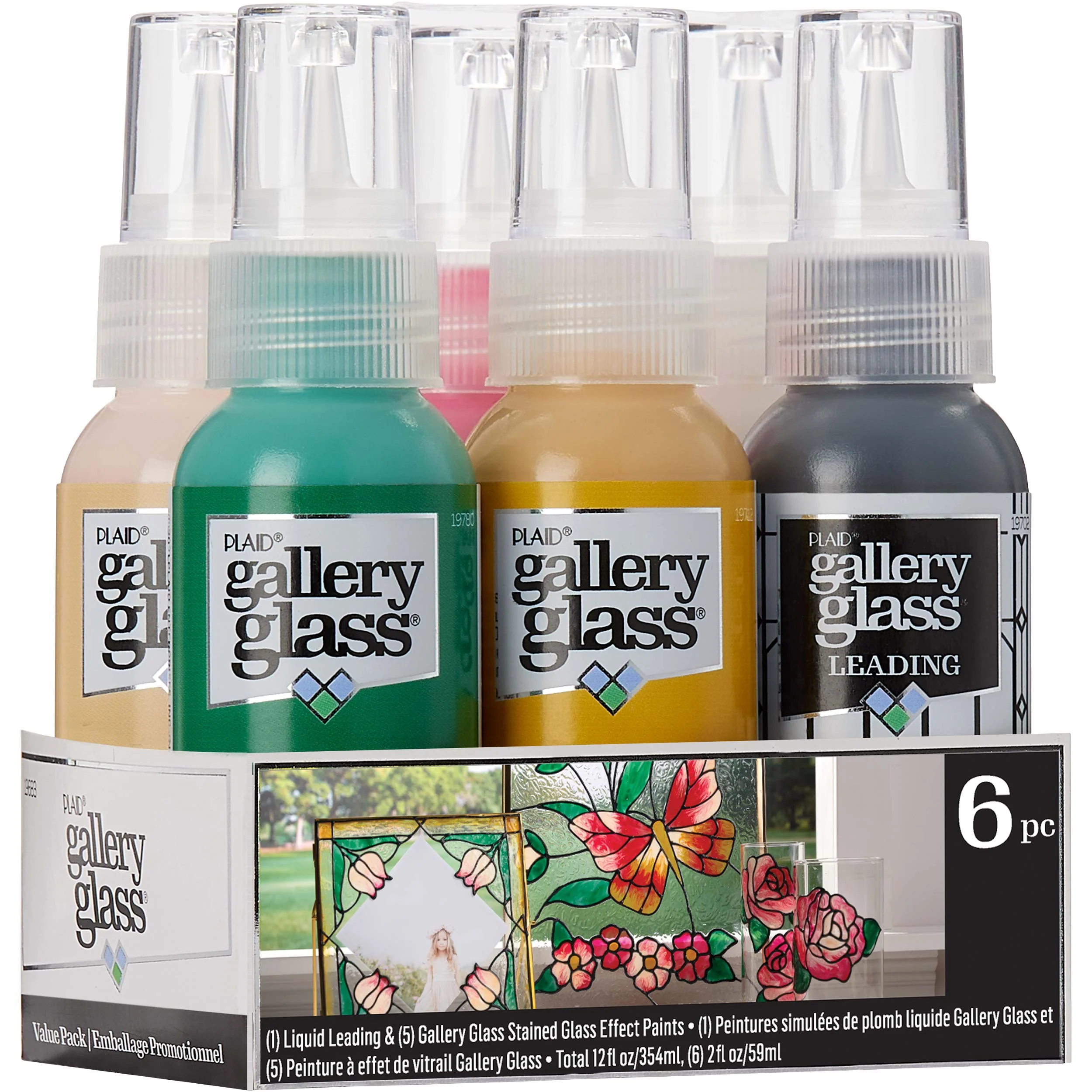 Plaid Gallery Glass 59ml Set Of 6 Floral Colours - Nail Gallerys