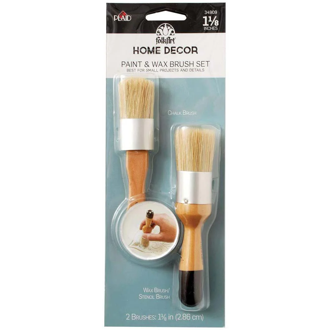 FolkArt Small Paint And Wax Brush Set - Nail Gallerys