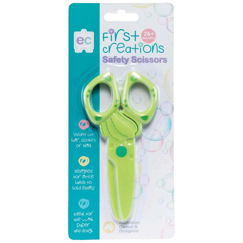 EC First Creations Kids Safety Green Scissors - Nail Gallerys