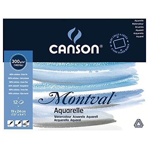 Canson Montval Cold Pressed 300gsm 12 Sheet Blocks - Nail Gallerys