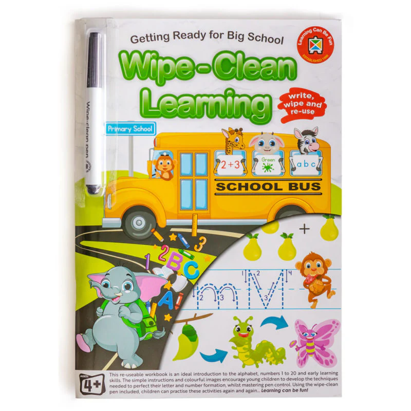 Learning Can Be Fun Wipe Clean Get Ready Big School  Learning Book With Marker - Nail Gallerys