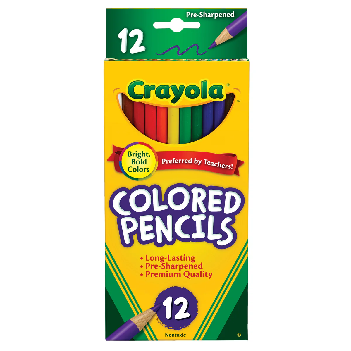 Crayola Full Size Colour Pencils Pack of 12 - Nail Gallerys