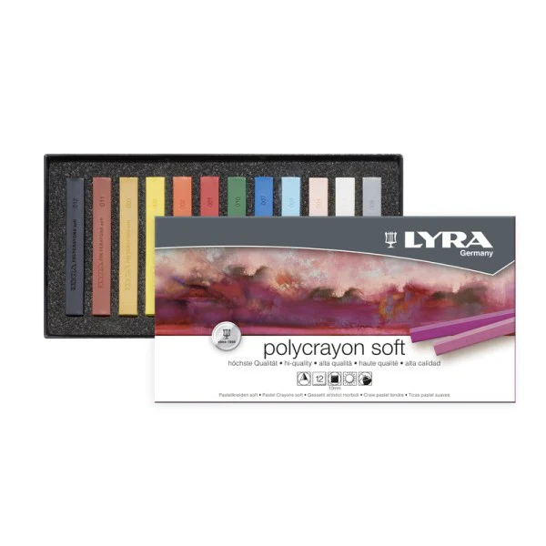 Lyra Polycrayon Soft Chalk Set of 12 - Nail Gallerys