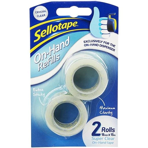 Sellotape On-hand Refills 18mm X 15m 2 Pack - Nail Gallerys