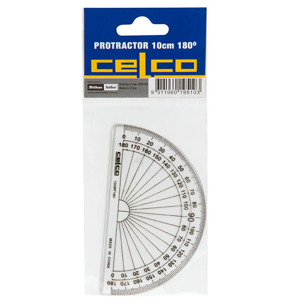 Celco Protractor 10cm Clear - Nail Gallerys