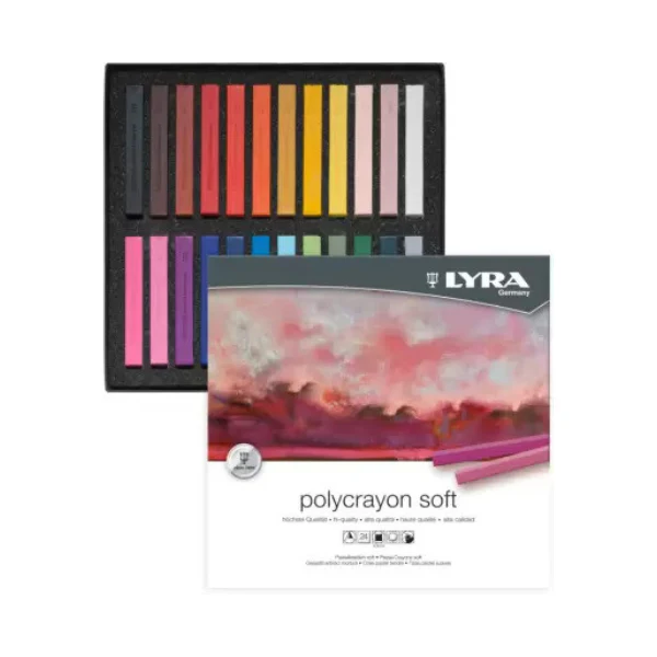 Lyra Polycrayon Soft Chalk Set of 24 - Nail Gallerys