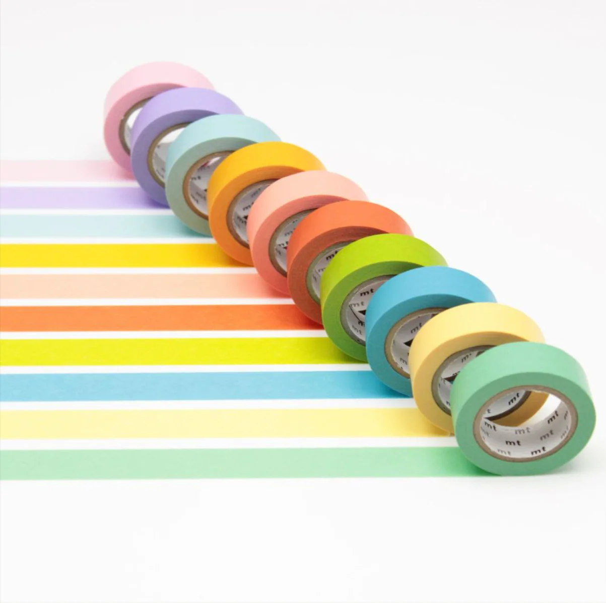 MT 15mm x 7m Pastel Colours Washi Tape Set of 10 - Nail Gallerys
