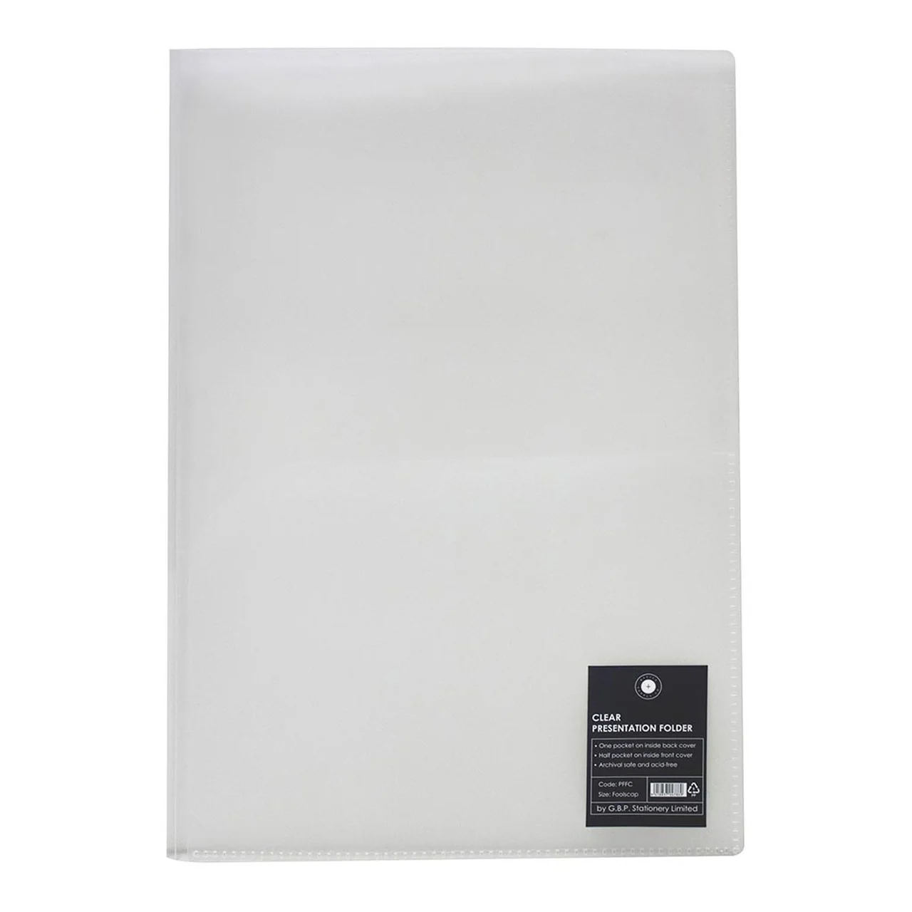 OSC Presentation Folder Foolscap Clear - Nail Gallerys