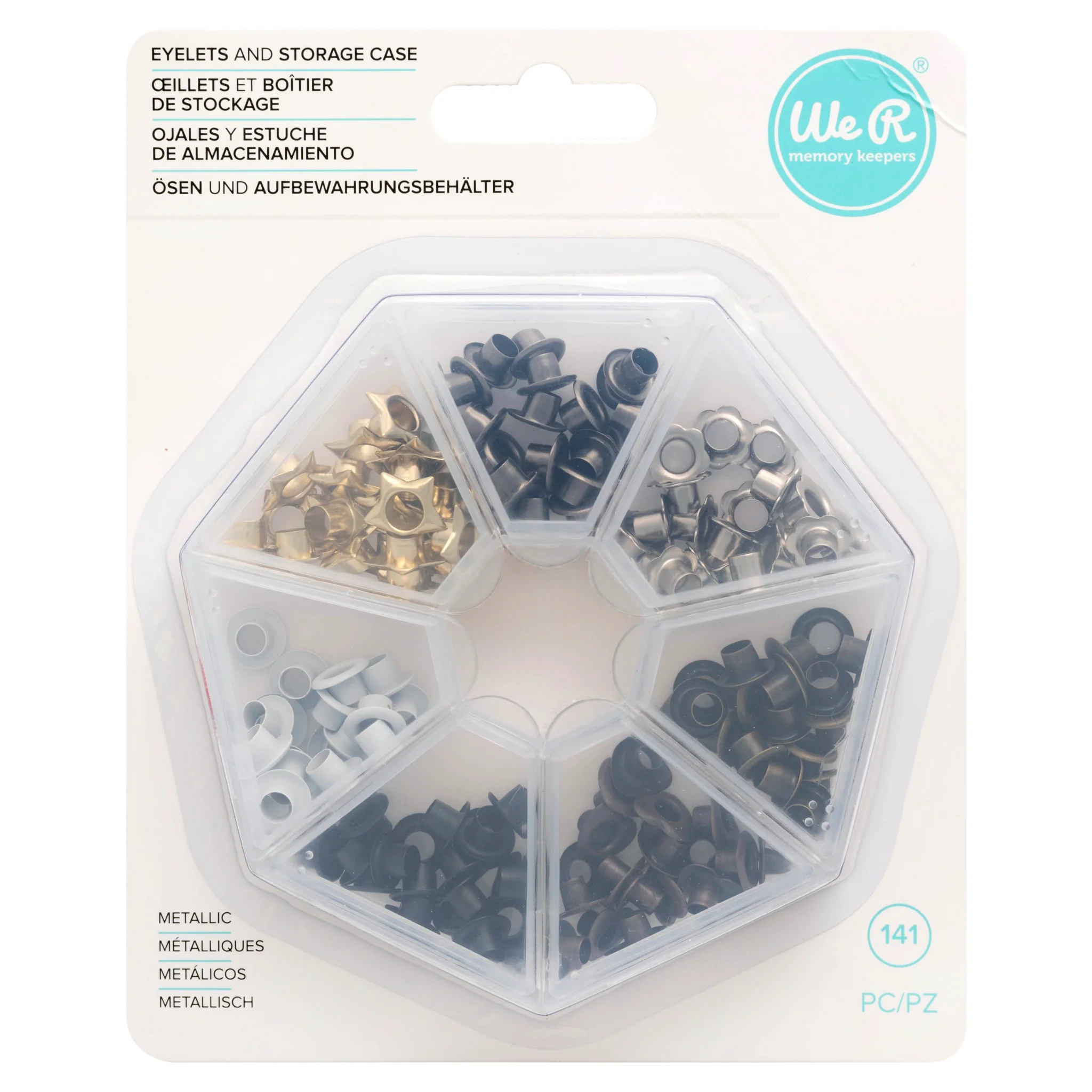 We R Memory Keepers Crop-A-Dile 141 Piece Metallic Eyelets and Storage Case - Nail Gallerys