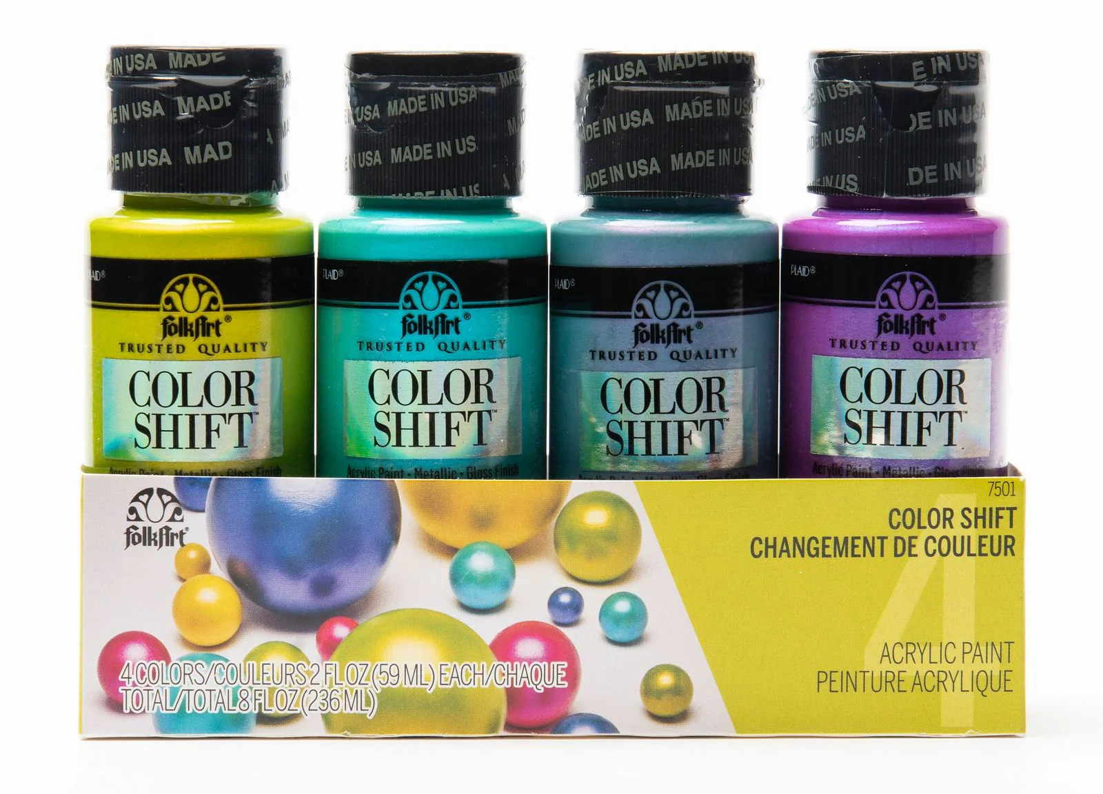 FolkArt Acrylic Color Shift Paints 59ml - Set Of 4 - Nail Gallerys
