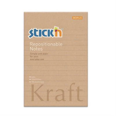 Stick'n Note 101x152mm 100 Sheet Kraft - Nail Gallerys
