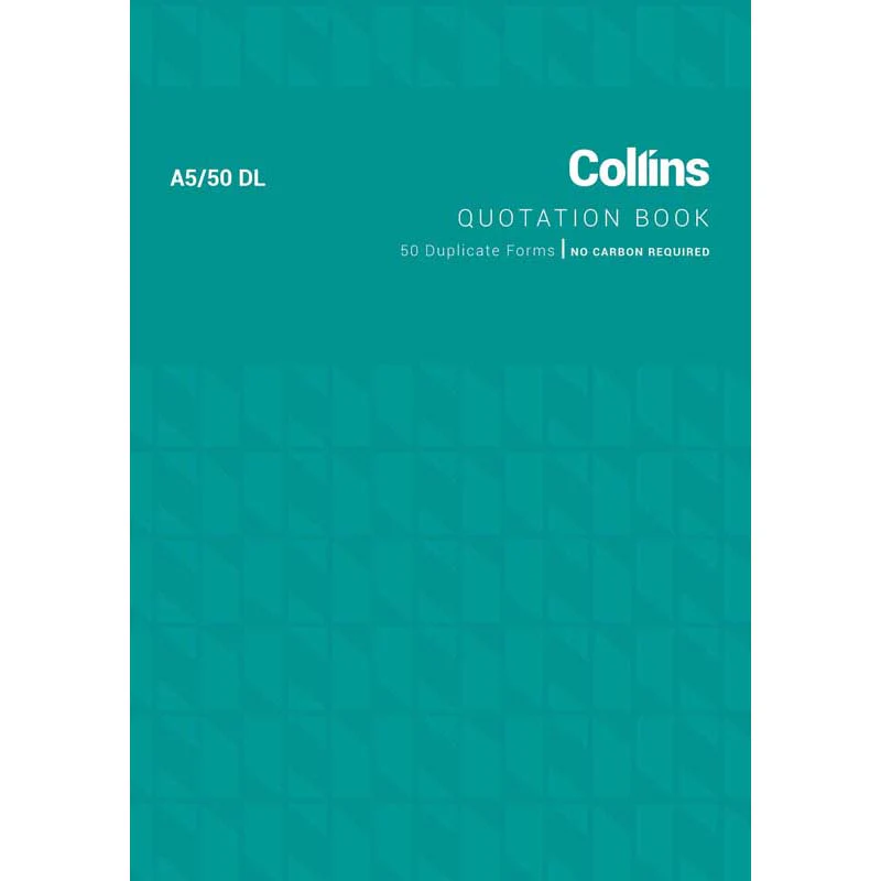 Collins Quotation A5/50dl Duplicate No Carbon Required - Nail Gallerys