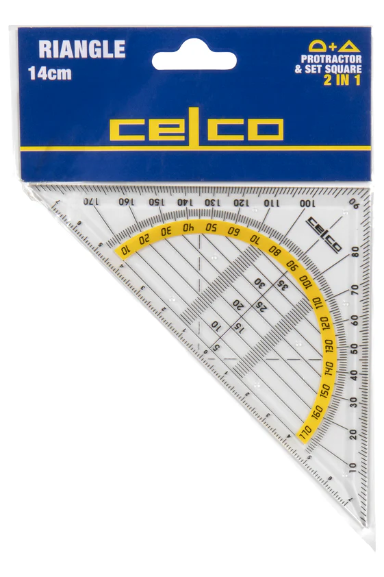 Celco 2 In 1 Set Square & Protractor - Nail Gallerys