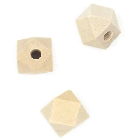 Arbee Wood Beads Macrame Cut Edge Medium - Pack Of 3 - Nail Gallerys
