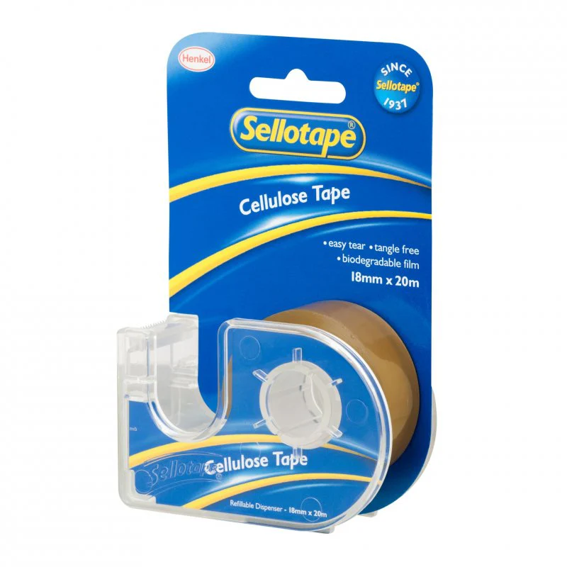 Sellotape Cellulose Tape On Dispenser 18mmx20m - Nail Gallerys