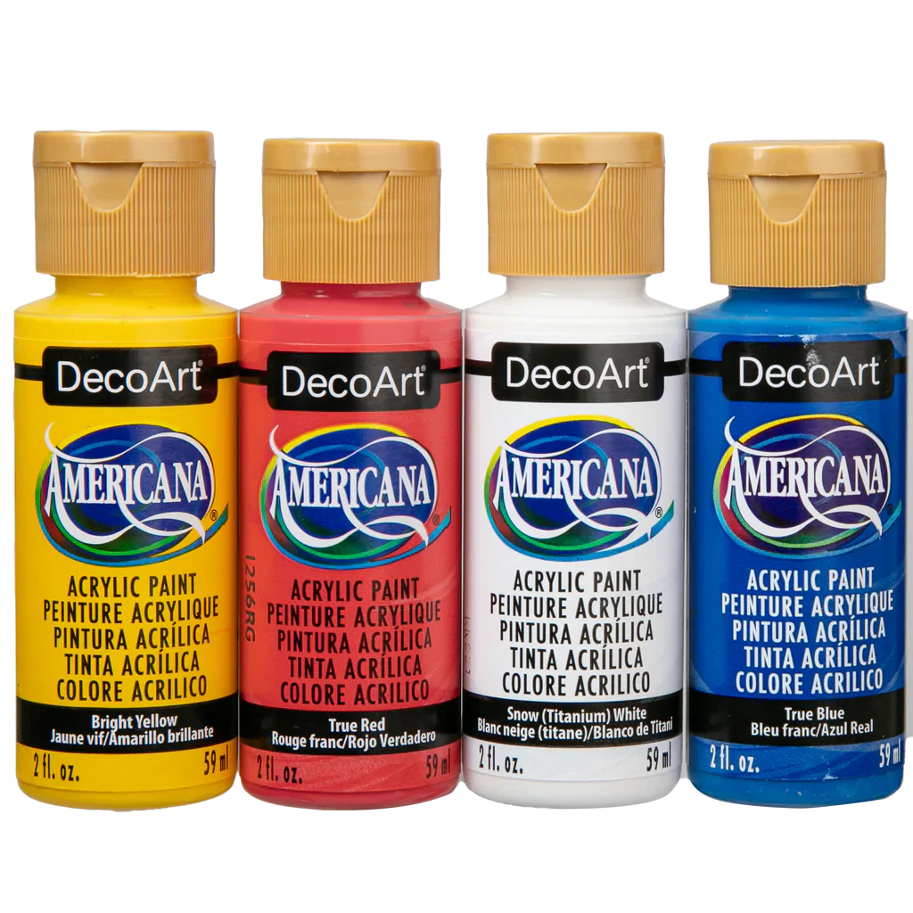 Decoart Americana Paints Primary Pack Of 4 - Nail Gallerys