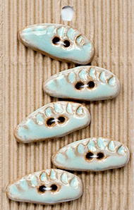 Incomparable Buttons - Small Aqua Oval - Card of 5 - Nail Gallerys