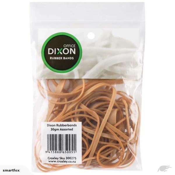 Dixon Rubber Bands Resealable Bag 30gm Assorted Size - Nail Gallerys