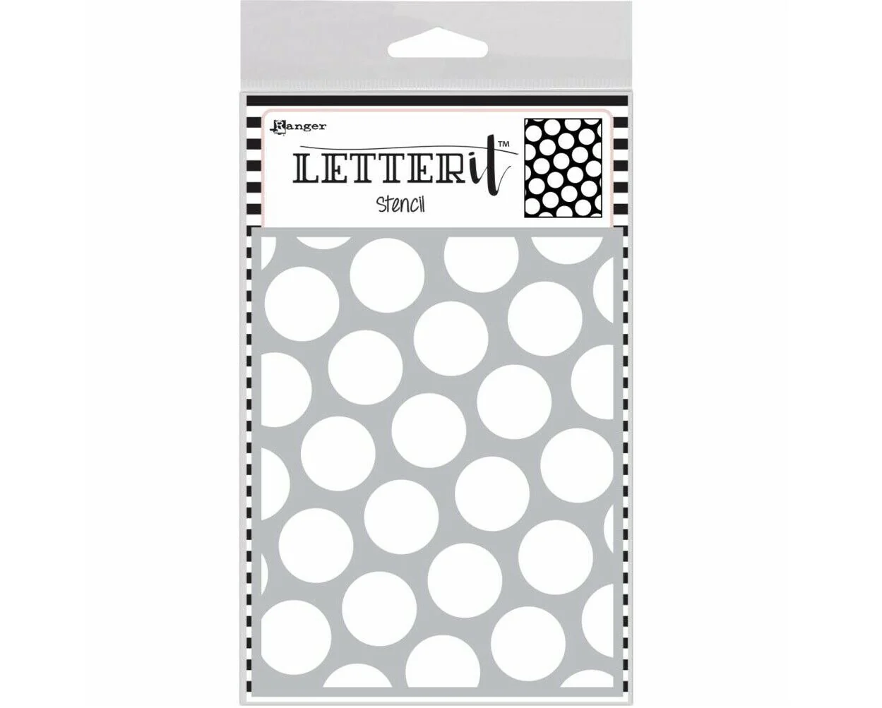 Ranger Letter It Background Stencils 4.75   x 6   Polka Dotting - Nail Gallerys