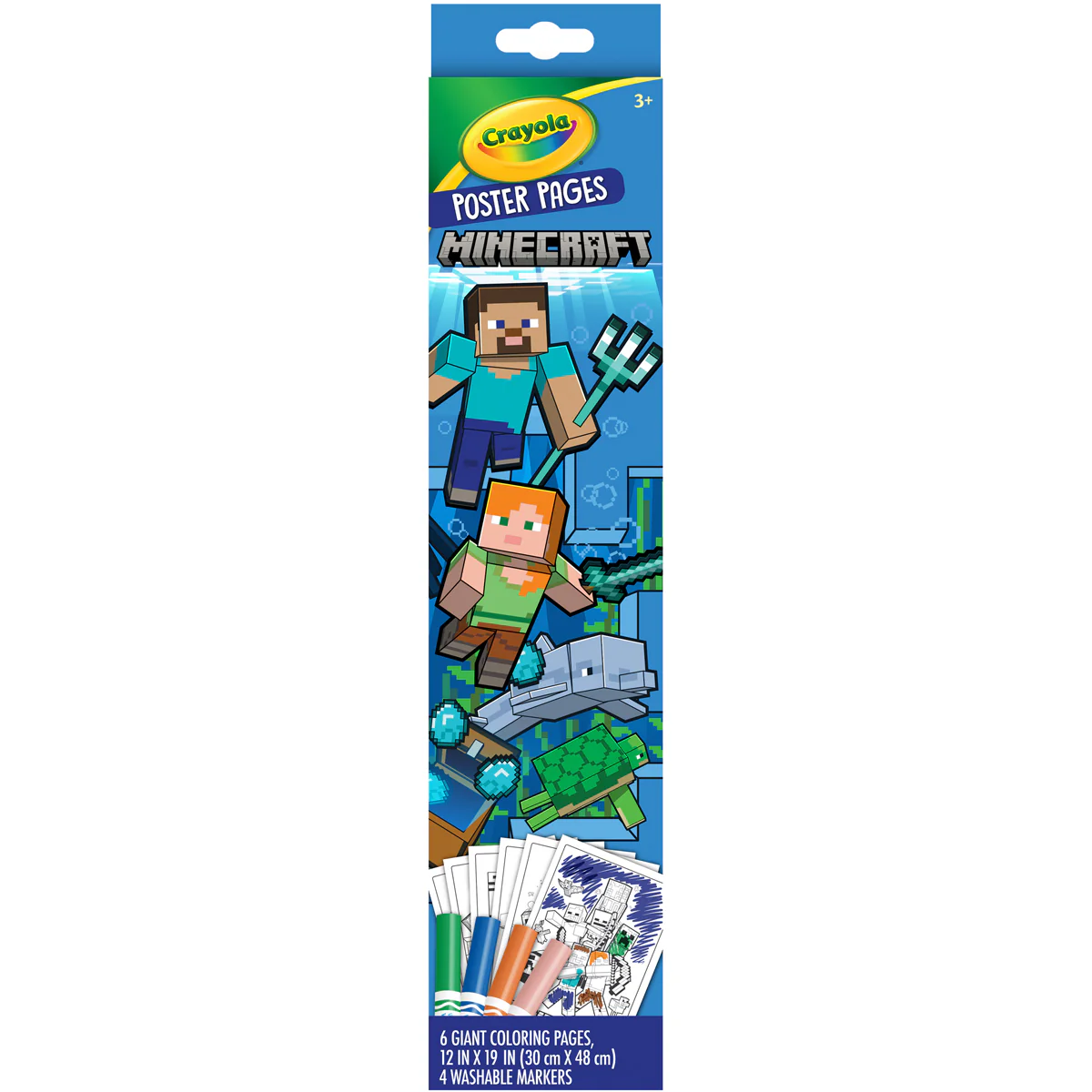 Crayola Minecraft 32cm x 49cm Poster Colouring Pages - Nail Gallerys
