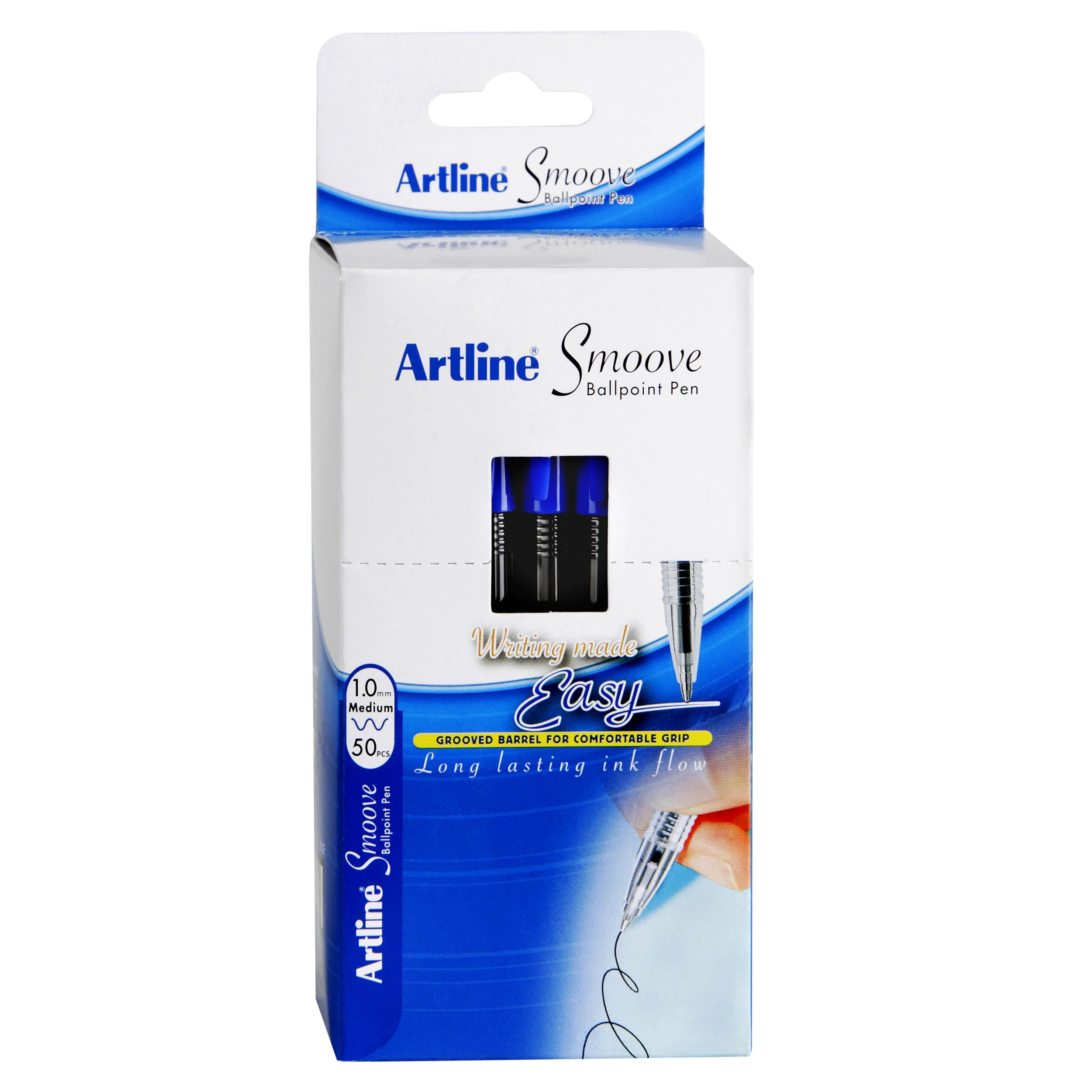 Artline Smoove Ballpoint Stick Medium Box Of 50 - Nail Gallerys