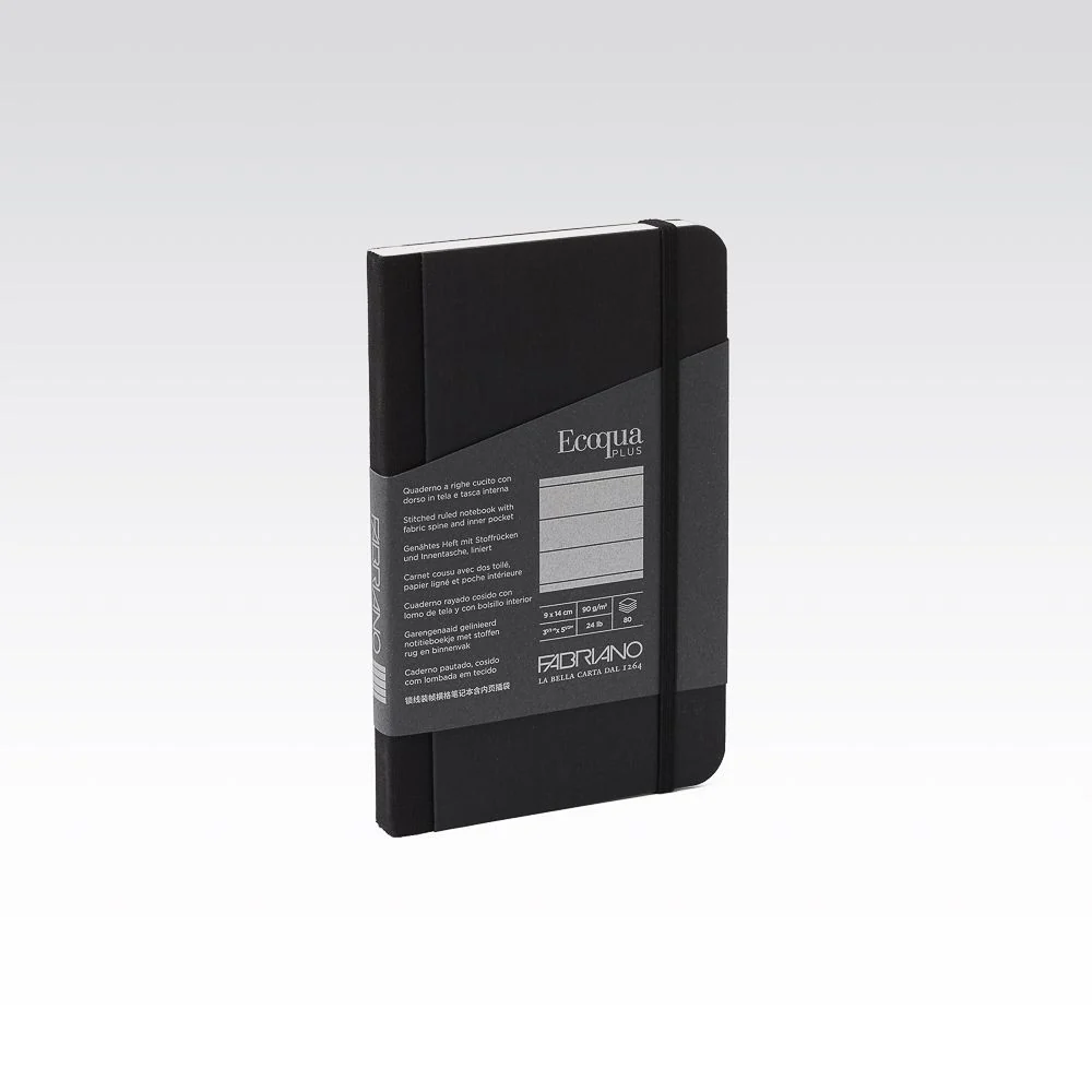 Fabriano Ecoqua Plus Fabric 90gsm Lined 9x14cm Notebooks - Nail Gallerys