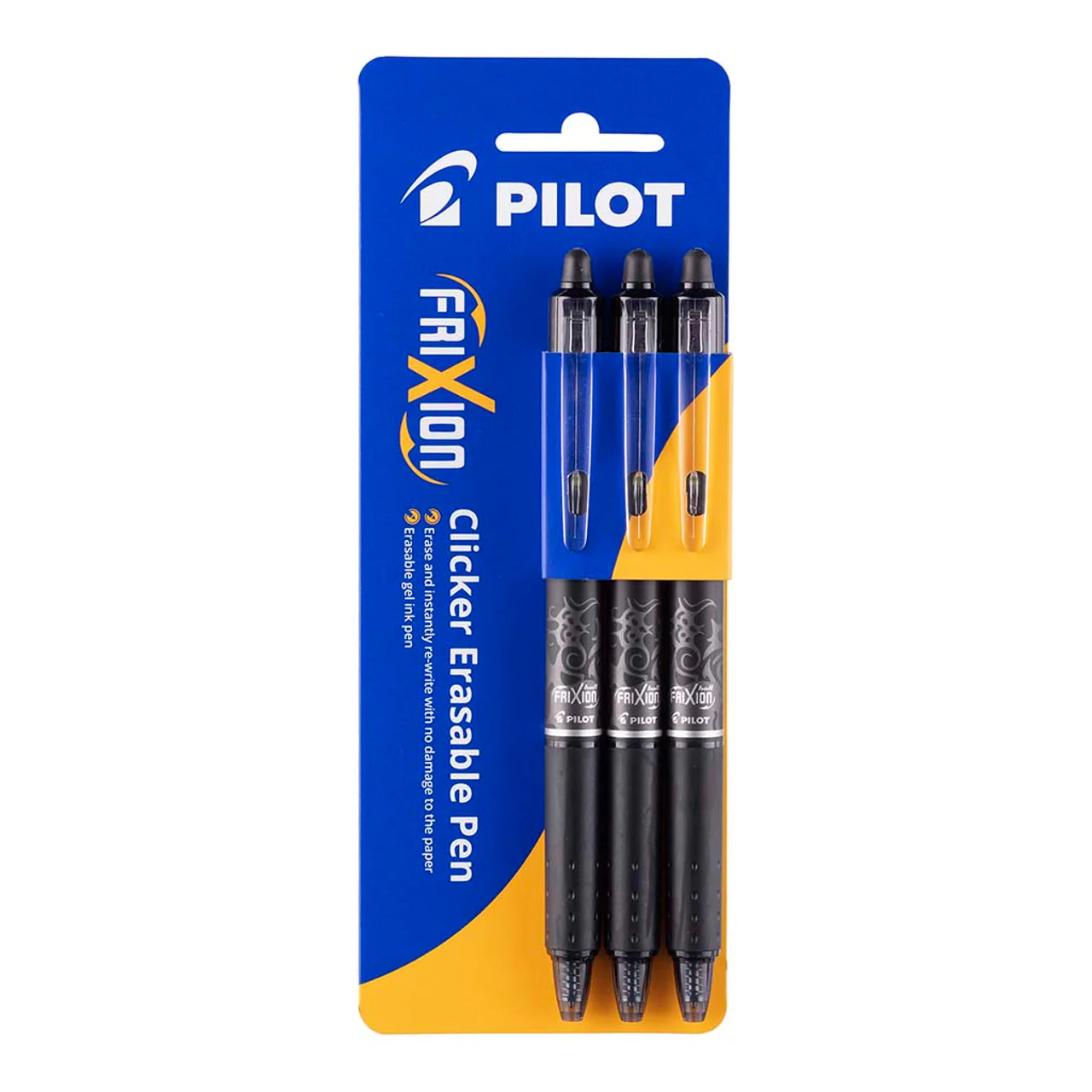 Pilot Frixion Clicker Erasable Fine Pens Pack Of 3 - Nail Gallerys