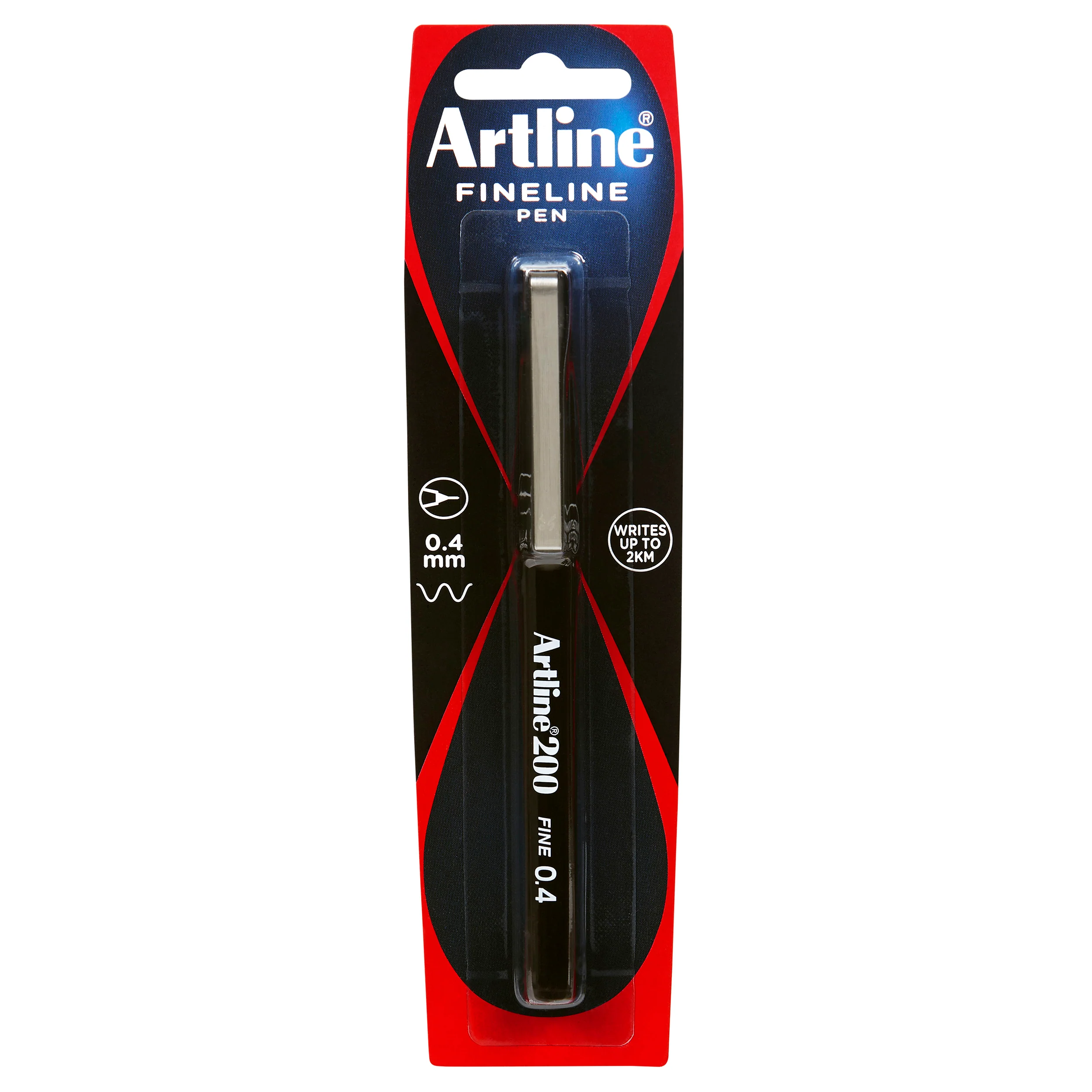 Artline 200 Fineliner Pen 0.4mm Black Hangsell - Nail Gallerys