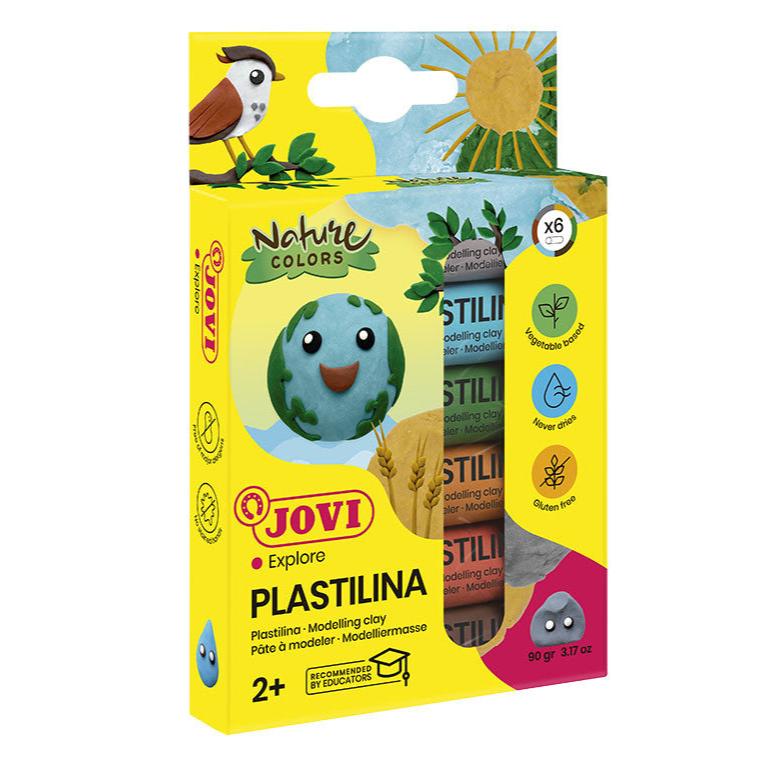 Jovi Plastilina Modelling Clay Sticks Pack of 6 Nature Colours - Nail Gallerys